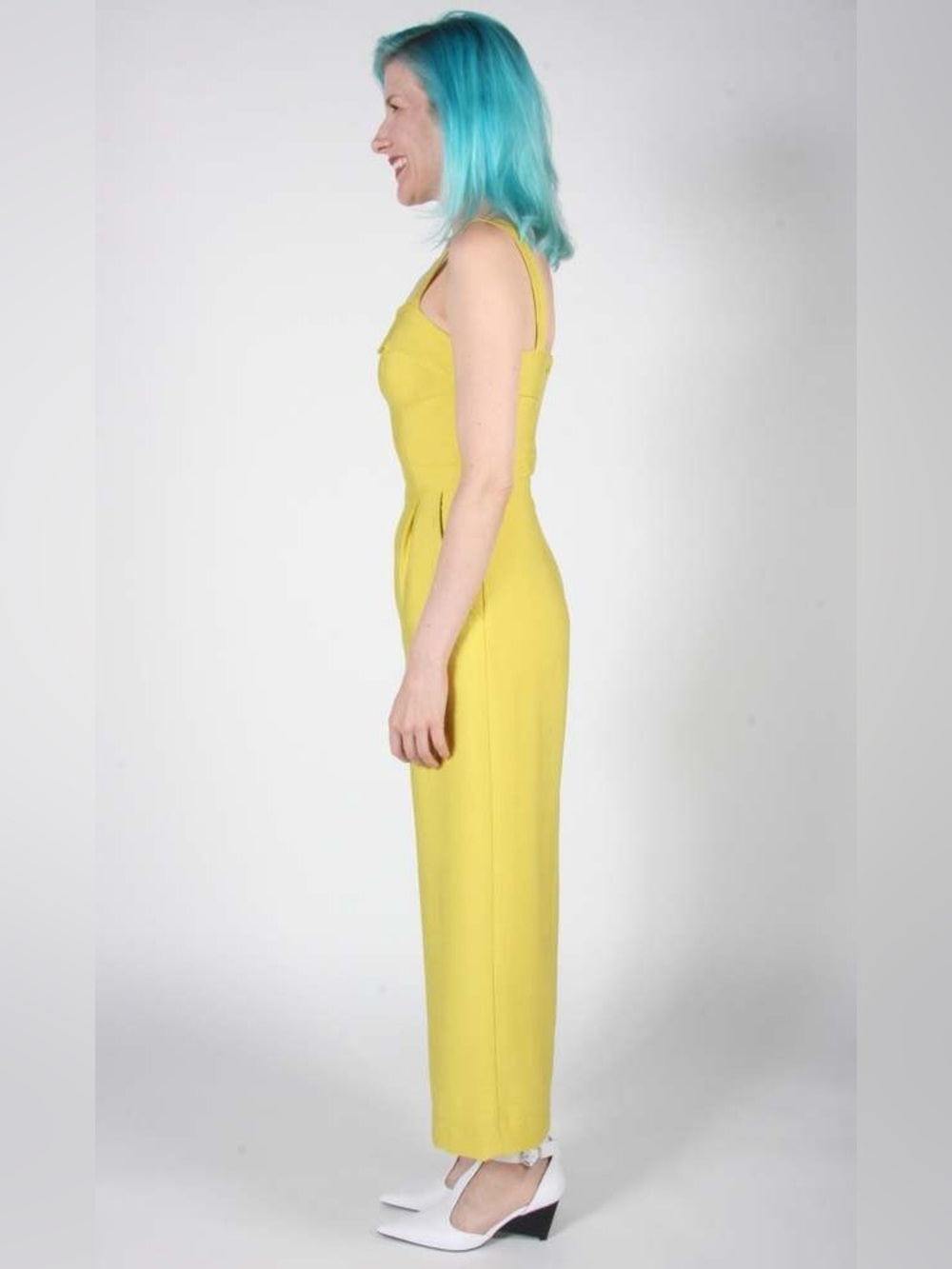 Birds of North America Sandgrouse Jumpsuit In Mustard Yellow Size 6 Square-Neck - Picture 14 of 15